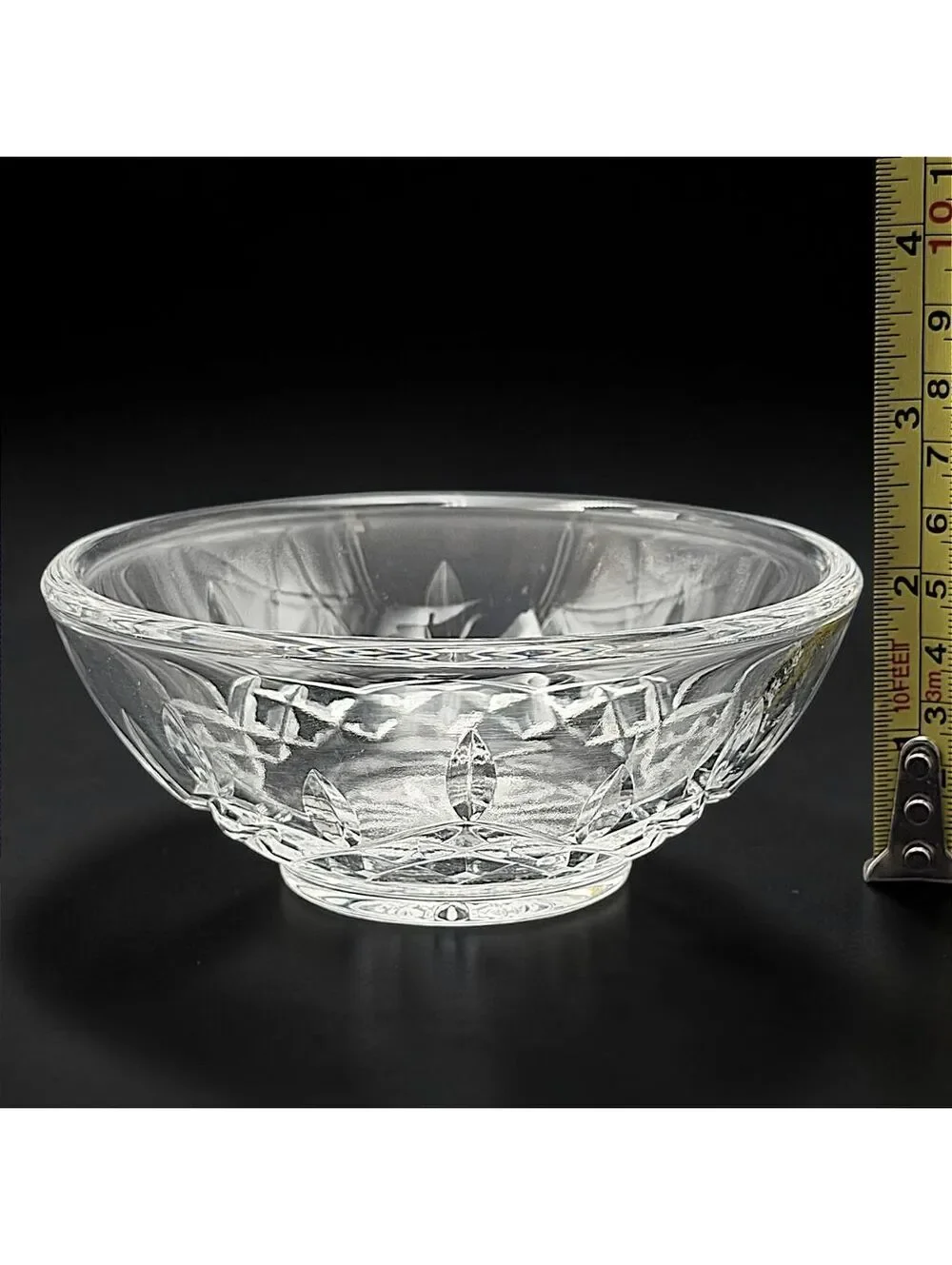 Vtg Waterford Crystal Bowl Signed Irish Cut Crystal Candy Nut Trinket Dish